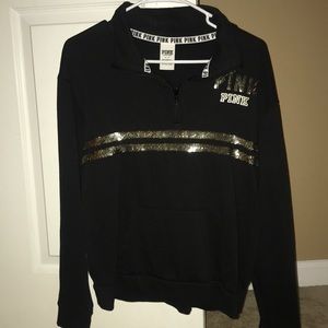 PINK Black Quarter Zip